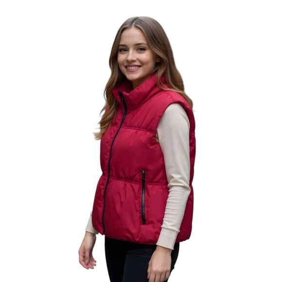 wild fable Jackets & Blazers - Wild Fable - Maroon Puffer Vest - Women’s Size: XXL - NWT